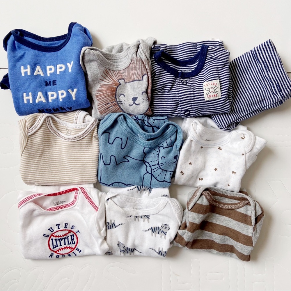 Lot of 10 pc baby boy clothing, Newborn
